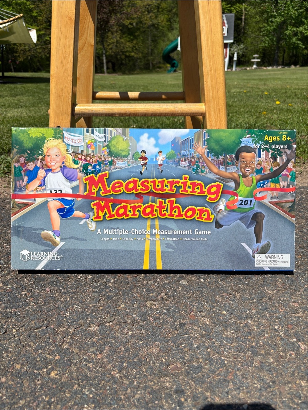 Learning Resources Measuring Marathon Board‎ Game - Green/Blue